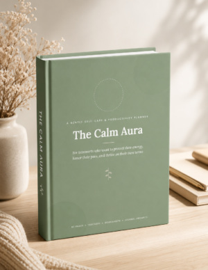 The Calm Aura — Self-Care & Productivity Planner for Introverts (60-Page Digital Download | PDF + GoodNotes/Notability Compatible)